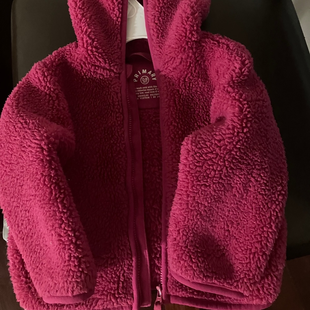 Baby teddy bear fleece jacket